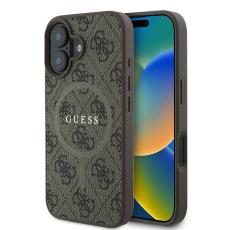 Guess - Guess iPhone 16 Plus Mobilskal MagSafe 4G Ring Classic - Brun