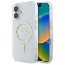 Guess - Guess iPhone 16 Plus 6.7 Mobilskal MagSafe IML Glitter - transparent