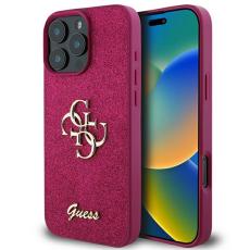 Guess - Guess iPhone 16 Pro Mobilskal MagSafe Glitter Script 4G - Lila