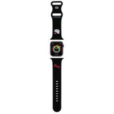 Hello Kitty - Hello Kitty Apple Watch 42/44/45/49mm Armband Silikon - Svart