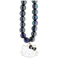 Hello Kitty - Hello Kitty Mobilrem Pearls Kitty Head Charm – Svart