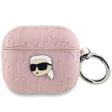 KARL LAGERFELD - Karl Lagerfeld AirPods 3 Skal Monogram Karl Head - Rosa