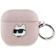KARL LAGERFELD - Karl Lagerfeld AirPods 4 Skal Monogram Choupette Head - Rosa