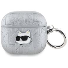 KARL LAGERFELD - Karl Lagerfeld AirPods 4 Skal Monogram Choupette Head - Silver