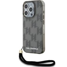 KARL LAGERFELD - Karl Lagerfeld iPhone 15 Pro Skal MagSafe IML Mono KL Pattern & Cord