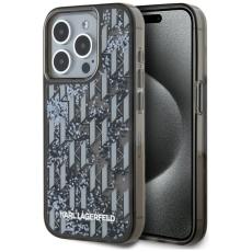 KARL LAGERFELD - Karl Lagerfeld iPhone15 Pro Mobilskal MagSafe Liquid Glitter - Svart