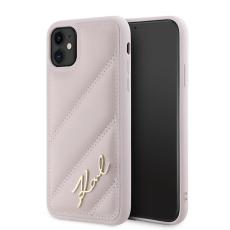 KARL LAGERFELD - Karl Lagerfeld iPhone 11/XR Skal MagSafe Quilted Script Rosa