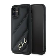 KARL LAGERFELD - Karl Lagerfeld iPhone 11/XR Skal MagSafe Quilted Script Svart