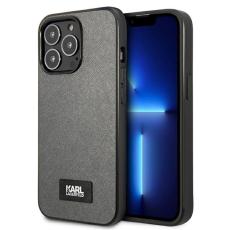 KARL LAGERFELD - Karl Lagerfeld iPhone 13 Pro/13 Skal MagSafe Saffiano Plaque Silver