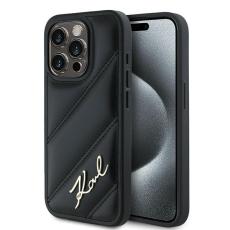 KARL LAGERFELD - Karl Lagerfeld iPhone 14 Pro Max Skal MagSafe Quilted Script Svart