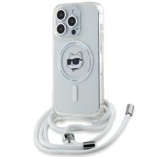 KARL LAGERFELD - Karl Lagerfeld iPhone 14 Pro Max Mobilskal MagSafe IML Choupette Cord