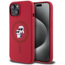 KARL LAGERFELD - Karl Lagerfeld iPhone 15 Mobilskal MagSafe Karl & Choupette Röd