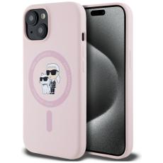 KARL LAGERFELD - Karl Lagerfeld iPhone 15 Mobilskal MagSafe Karl & Choupette Rosa