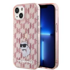 KARL LAGERFELD - Karl Lagerfeld iPhone 15 Mobilskal MagSafe Monogram Choupette - Rosa
