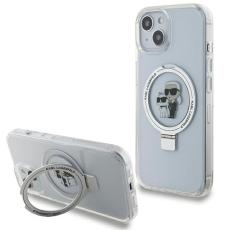 KARL LAGERFELD - Karl Lagerfeld iPhone 15 Mobilskal MagSafe Ring Stand Karl&Choupette