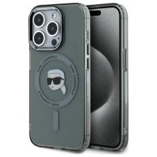 KARL LAGERFELD - Karl Lagerfeld iPhone 15 Pro Max Mobilskal MagSafe IML Karl Head