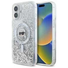 KARL LAGERFELD - Karl Lagerfeld iPhone 16 Mobilskal MagSafe MagSafe Liquid Glitter Karl