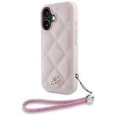 KARL LAGERFELD - Karl Lagerfeld iPhone 16 Mobilskal MagSafe Quilted Logo Strap - Svart