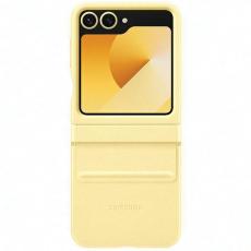Samsung - Samsung Galaxy Z Flip 6 Mobilskal MagSafe Flap ECO-Läder - Gul