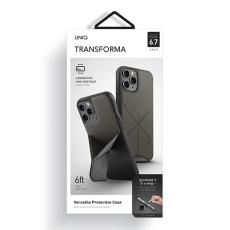 UNIQ - UNIQ iPhone 12 Pro Mobilskal MagSafe Transforma - Träkolgrå