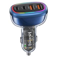 USAMS - USAMS Billaddare 2xUSB-C+2xUSB-A C34 120W Fast Charge (US-CC169) – Blå