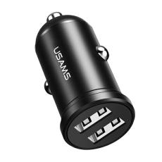 USAMS - USAMS CC114 Billaddare 2xUSB-A 2.4A - Svart