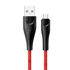 USAMS - USAMS Kabel flätad U41 microUSB 2m röd SJ396USB02