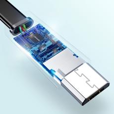 USAMS - USAMS Kabel platt U2 microUSB 1.2m svart SJ201MIC01