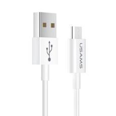 USAMS - USAMS Kabel U23 microUSB 2A Snabbladdning 1m vit SJ284USB01