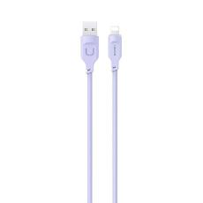 USAMS - USAMS Lithe Series Lightning Kabel 2,4A 1,2 m SJ565USB03 - Lila