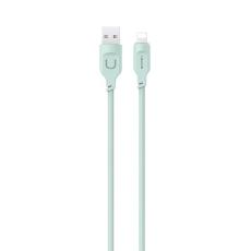 USAMS - USAMS Lithe Series Lightning Kabel 2,4A 1,2 m SJ565USB04 - Grön