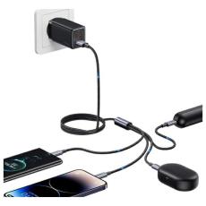 USAMS - USAMS Sufeng Kabel 4-i-1 USB-C/Lightning/MicroUSB 15W 1,2m