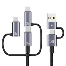 USAMS - USAMS Sufeng Kabel 6-i-1 Fast Charging 240W 2m Display - Svart