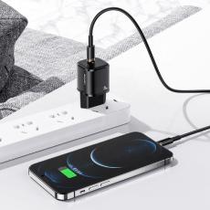 USAMS - USAMS Väggladdare 1xUSB-C T36 Mini 20W PD3.0 (US-CC124) – Svart