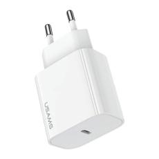 USAMS - USAMS Väggladdare 1xUSB-C T65 PD20W PD Fast Charging (US-CC226) – Vit
