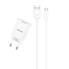 USAMS - USAMS Väggladdare 1xUSB Micro USB 2.1A Fast Charging T21OCMC01 Vit