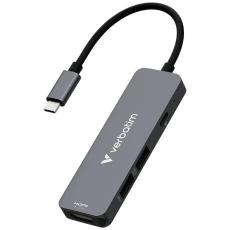 Verbatim - Verbatim Hub USB-C/HDMI/USB-A 3.2/2.0 32155 - Aluminium