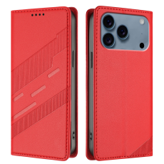 A-One Brand - iPhone 17 Air Plånboksfodral Punk Style Imprinted - Röd
