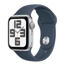 Apple - Apple Watch Se 2023 44mm 4G Silver Alu Case Blått Sports Band- S-M