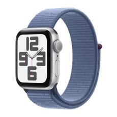 Apple - Apple Watch Se (2nd Gen) 2023 40mm GPS Silver Aluminium Case Med Blå Sports Loop