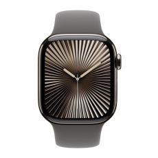 Apple - Apple Watch 10 42mm 4G Silver Titan Case With Grey Sports Band M-L