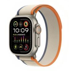 Apple - Apple Watch Ultra 2 (2023) 49mm 4G Titan Case Orange-Beige Trail Loop M-L