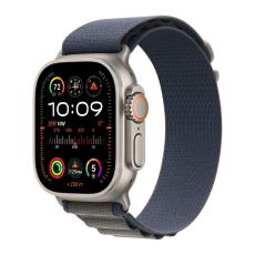 Apple - Apple Watch Ultra 2 (2023) 49mm 4G Titan Case Med Blå Alpine Loop - Large