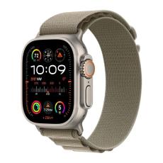 Apple - Apple Watch Ultra 2 49mm 4G Titan Case Med Olivgrön Alpine Loop - Large