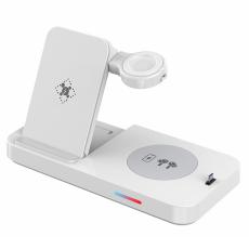 OEM - B-19 4-i-1 Magnetisk Trådlös Laddare 15W för Klocka, Hörlurar, Telefon - Vit