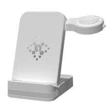 OEM - B-27 3-i-1 Fällbar 15W Trådlös Laddare med Nattlampa - Vit