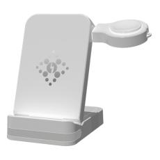OEM - B-27 3-i-1 Fällbar 15W Trådlös Laddare med Nattlampa - Vit