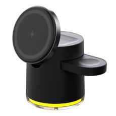 OEM - Trådlös laddare för Samsung, Apple Watch, Airpods, iPhone 15W - Svart