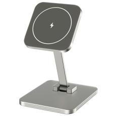 OEM - 15W magnetisk trådlös laddare för iPhone/AirPods/Apple Watch - Grå
