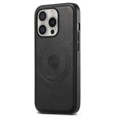 DENIOR - DENIOR A10 iPhone 16 Pro Fodral Äkta Läder Svart